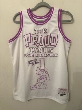 Nostalgia White and Purple Tank Top with Graphic “The Proud Family”
